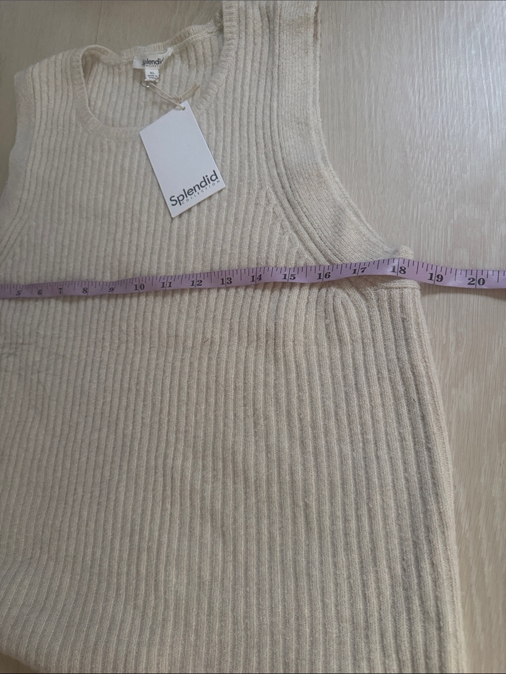 Splendid Set Cashmere Blend Ribbed Tank & Wide Leg Pants - Picture 6 of 16